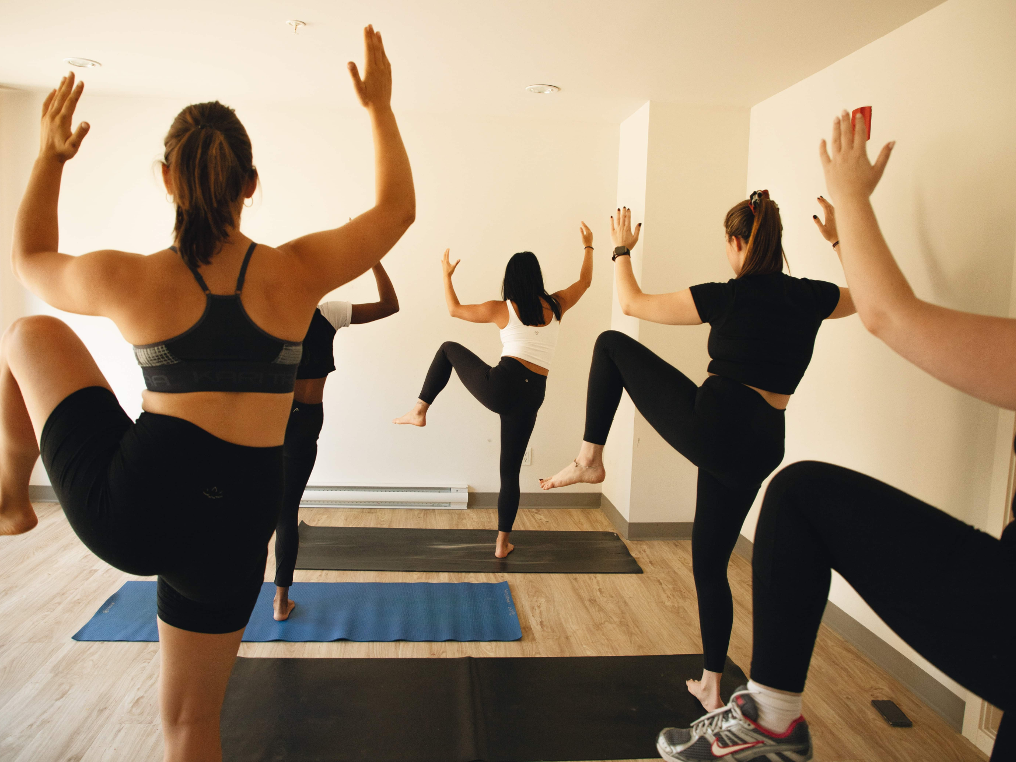 Yoga class in Squamish doing a yoga flow